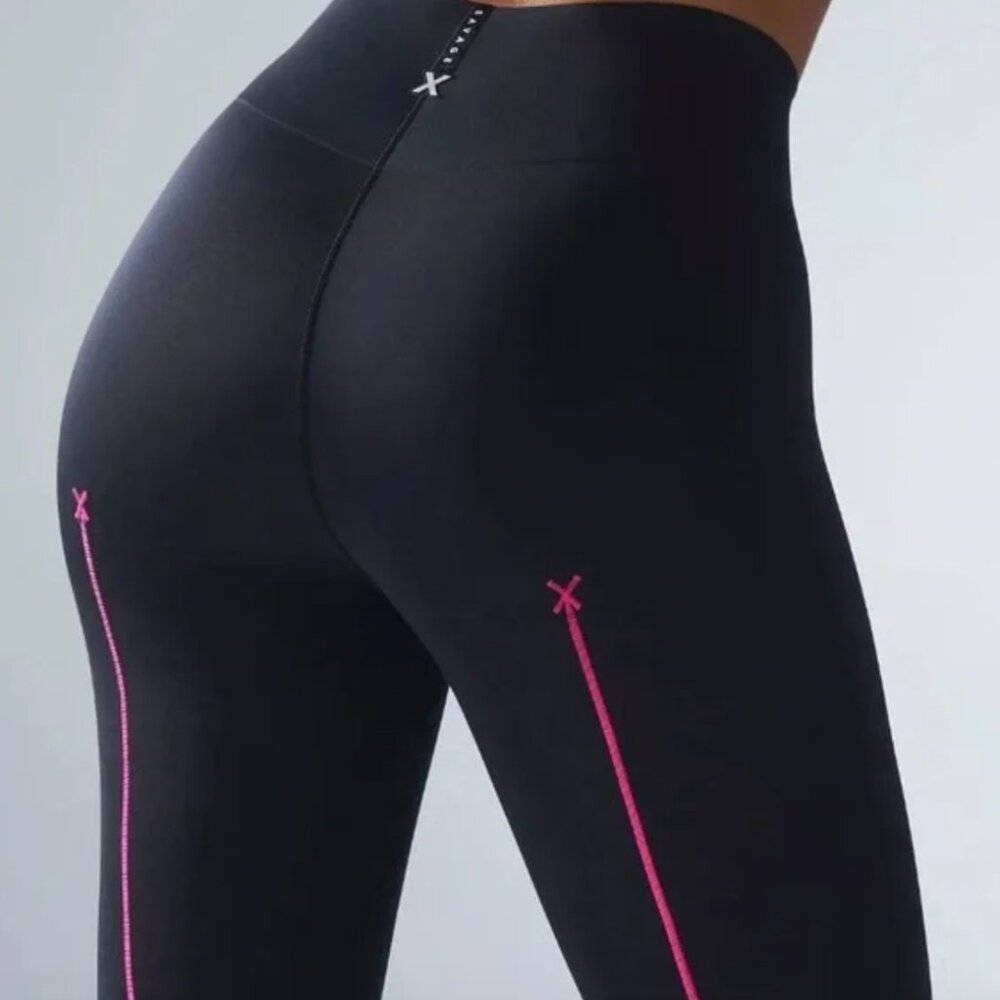 Savage Fenty Hotline High-Waist Legging Black Caviar Pink Accents Size 1x